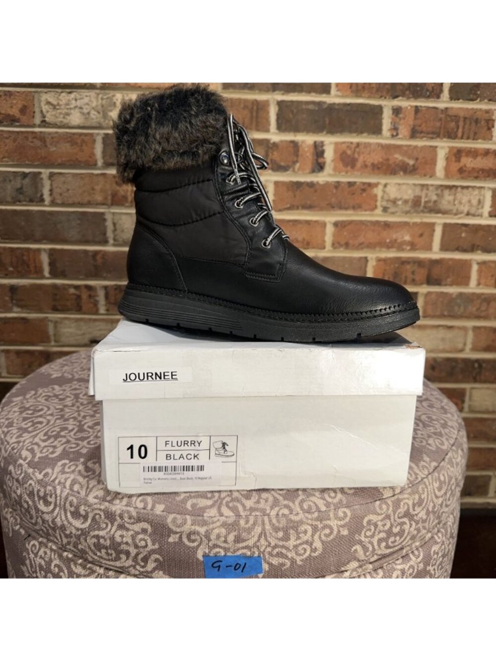 Brinley Co Womens Lined Lace Up Snow Boot Black Size 10 Regular US - Picture 5 of 5